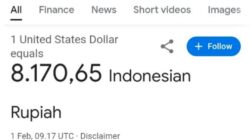 Heboh! Google Tampilkan Kurs Dolar AS Anjlok ke Rp8.170, Begini Klarifikasi BI dan Google