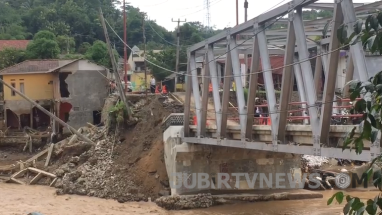 Jembatan Amblas di Bojongkopo Sukabumi, Kembali Ditutup untuk Kendaraan Roda Empat