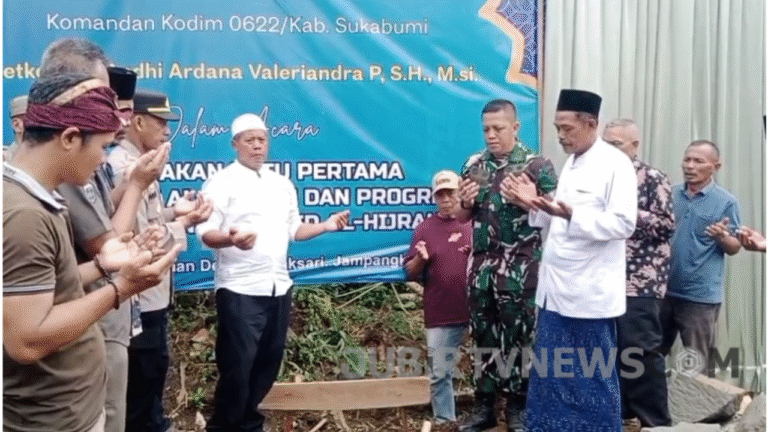 Dukung Penuh! Dandim 0622 Sukabumi Hadiri Peletakan Batu Pertama Madrasah & Masjid Al-Hijrah