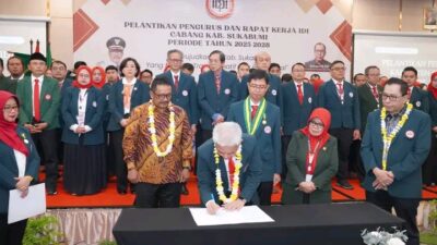 Pelantikan Pengurus IDI Sukabumi 2025–2028, Kolaborasi Jadi Kunci Utama Pembangunan Kesehatan