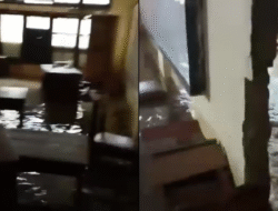 Banjir Rendam Rumah Warga dan Sekolah di Cibolangkaler Sukabumi