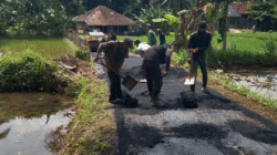 Disperkim Sukabumi Bangun Jalan Lingkungan di Desa Jagamukti, Akses Warga Makin Mudah