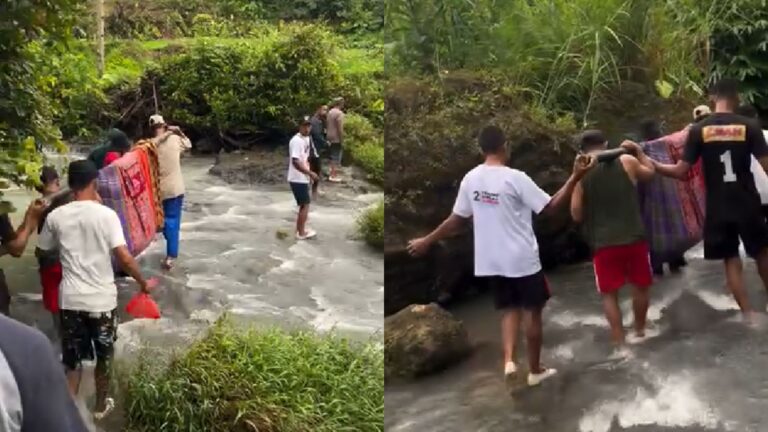 Akses Terisolir, Ibu Melahirkan di Bangbayang Sukabumi Ditandu Warga Sejauh 4 Km