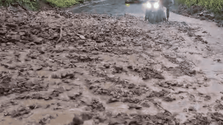 Jalur Bagbagan–Kiaradua Belum Normal Pasca Longsor, Polisi Terus Lakukan Pengamanan