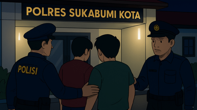 Patroli Dini Hari, Tim Macan Bintana Polres Sukabumi Kota Amankan 2 Pemuda Bawa Sajam di Cikole