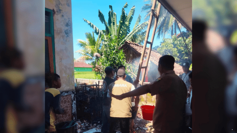 Api dari Pembakaran Sampah Nyaris Hangukan Kelas SDN Cikangkung Sukabumi