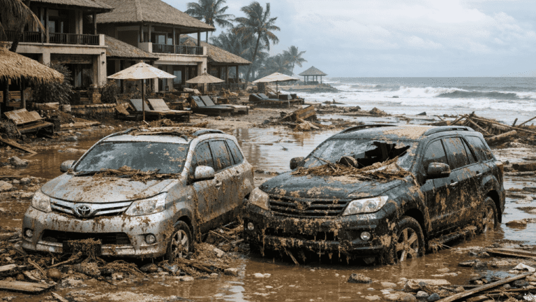 Banjir di Cisolok Sukabumi Seret 3 Mobil Pengunjung Resort, Satu Hanyut ke Laut