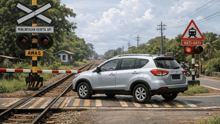 Mengapa Mobil Bisa Berhenti Mendadak di Perlintasan Kereta? Ini yang Harus Diketahui Pengendara