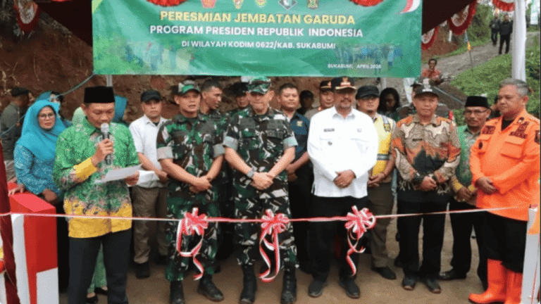 Sinergi Pemkab Sukabumi dan TNI, Jembatan Garuda Jadi Harapan Baru Warga Pelosok