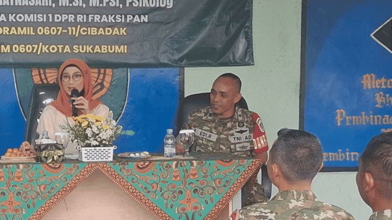 Desy Ratnasari Serap Aspirasi Prajurit saat Kunker ke Koramil Cibadak Sukabumi
