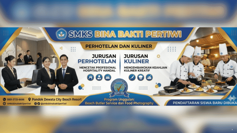 SMK Pariwisata Bina Bakti Pertiwi Hadir di Palabuhanratu, Tawarkan Sekolah Gratis dan Cetak SDM Siap Kerja