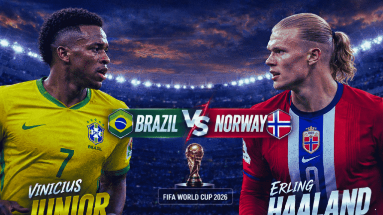 Brasil vs Norwegia, Adu Tajam Vinicius Junior dan Erling Haaland Perebutkan Tiket Perempat Final