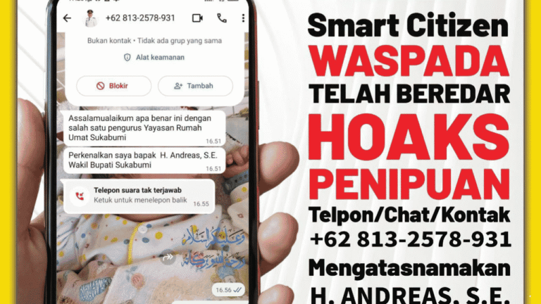 Nomor WhatsApp Palsu Mengatasnamakan Wabup Sukabumi Andreas Beredar, Warga Diminta Waspada