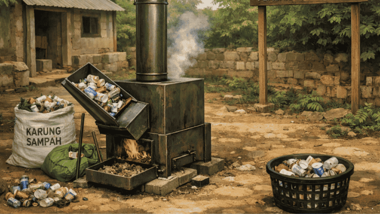 Mengenal Rocket Stove, Teknologi Sederhana untuk Pembakaran Sampah Minim Asap