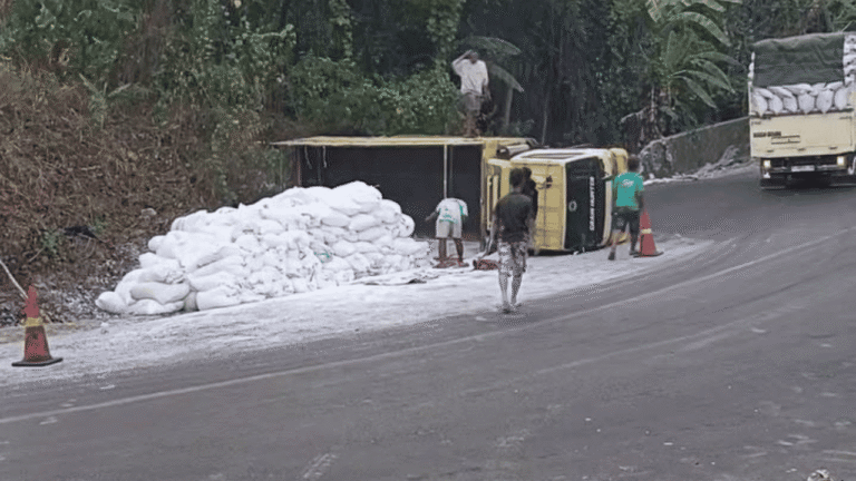Tanjakan Baeud Sukabumi Kembali Memakan Korban, 2 Truk Kecelakaan dalam Dua Hari