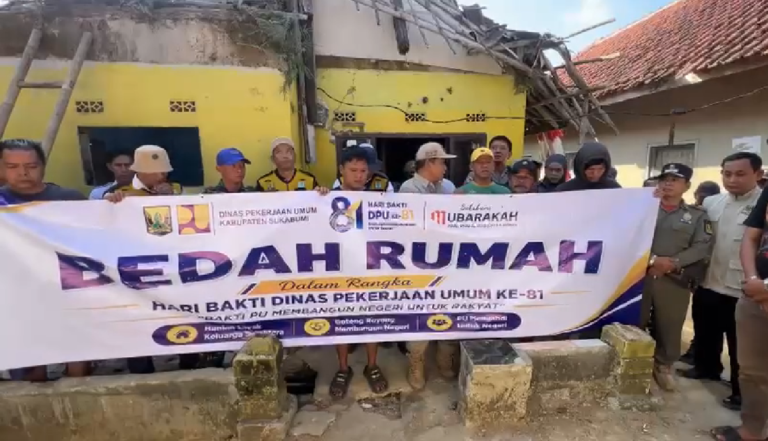 Bakti PU ke-81, Bedah Rumah Warga Surade Jadi Bentuk Kepedulian Dinas PU Sukabumi